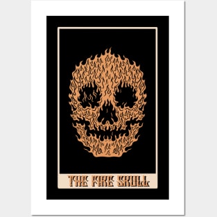 Fire skull Posters and Art